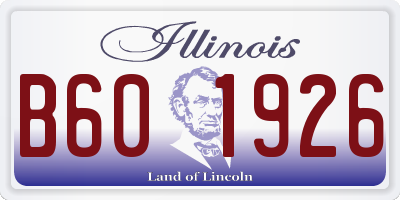 IL license plate B601926