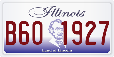 IL license plate B601927