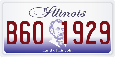 IL license plate B601929