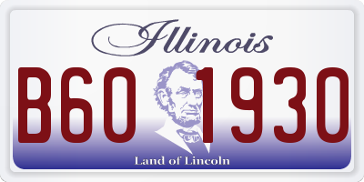 IL license plate B601930