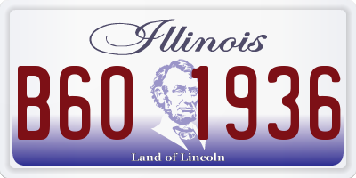 IL license plate B601936