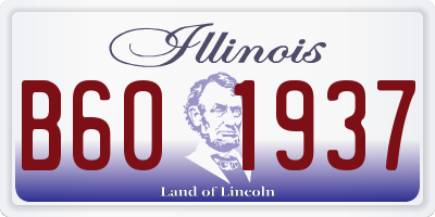 IL license plate B601937