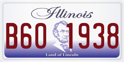IL license plate B601938