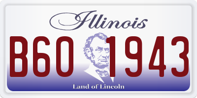 IL license plate B601943