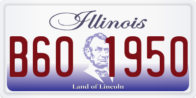 IL license plate B601950