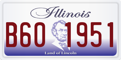 IL license plate B601951