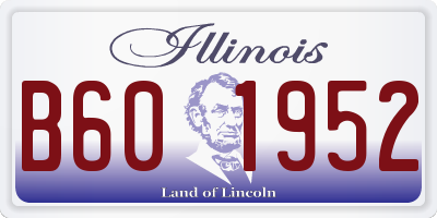 IL license plate B601952