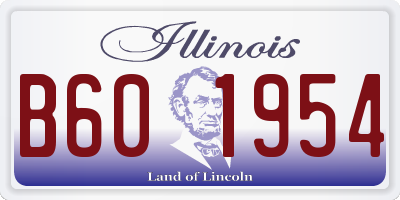 IL license plate B601954