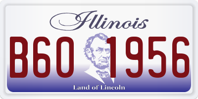 IL license plate B601956