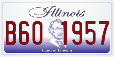 IL license plate B601957