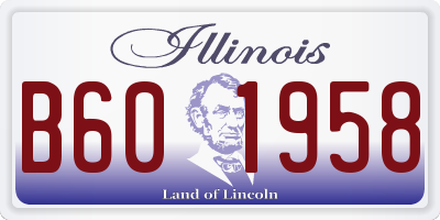 IL license plate B601958