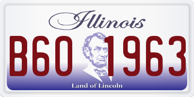 IL license plate B601963
