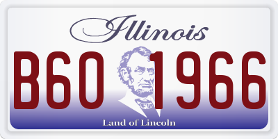 IL license plate B601966