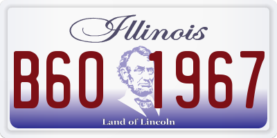 IL license plate B601967
