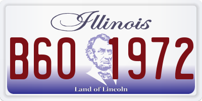 IL license plate B601972