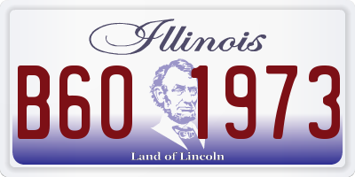 IL license plate B601973