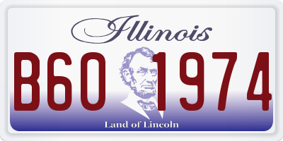 IL license plate B601974