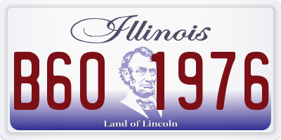 IL license plate B601976