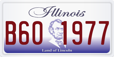 IL license plate B601977