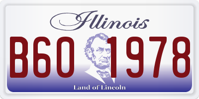 IL license plate B601978