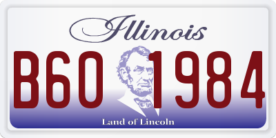 IL license plate B601984