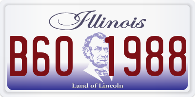 IL license plate B601988