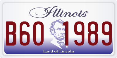 IL license plate B601989