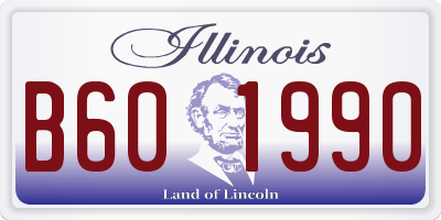 IL license plate B601990