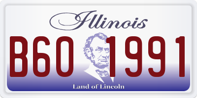 IL license plate B601991