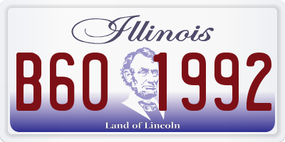 IL license plate B601992