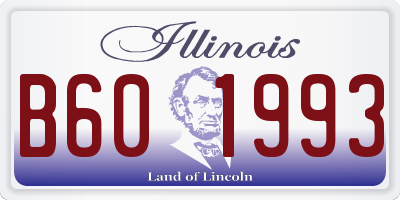 IL license plate B601993