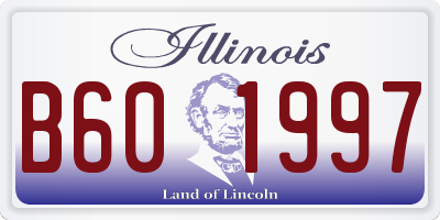 IL license plate B601997