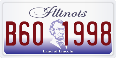 IL license plate B601998