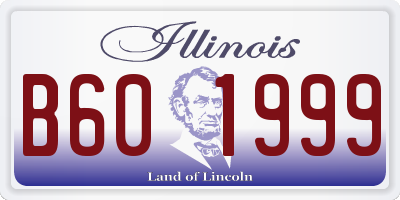 IL license plate B601999