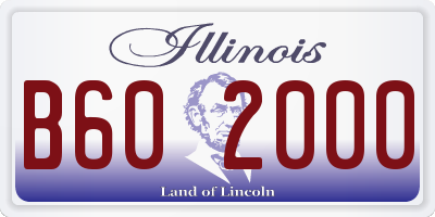 IL license plate B602000