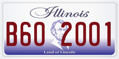 IL license plate B602001