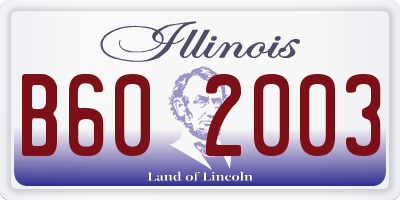 IL license plate B602003
