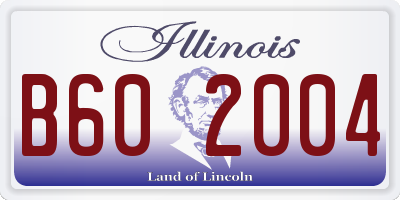 IL license plate B602004
