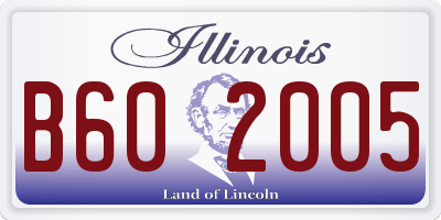 IL license plate B602005