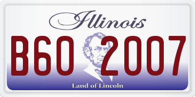 IL license plate B602007