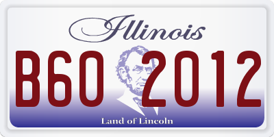 IL license plate B602012