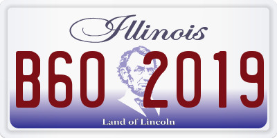IL license plate B602019