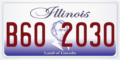 IL license plate B602030