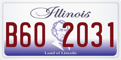 IL license plate B602031