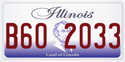 IL license plate B602033