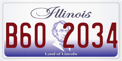 IL license plate B602034