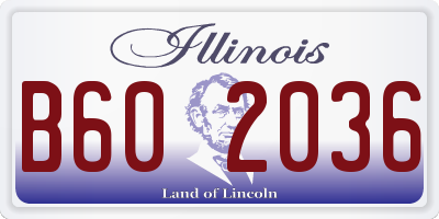 IL license plate B602036