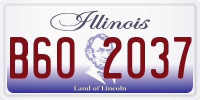 IL license plate B602037