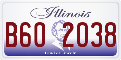 IL license plate B602038