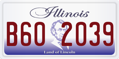 IL license plate B602039